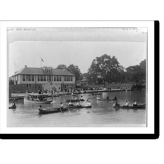 Historic Print, Bronx Lake from N.Y. Zoological Park, 183d and Southern Blvd., N.Y.C., 18" x 24"