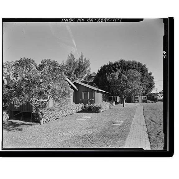 Historic Print, Buffalo Ranch, Garage, 2418 MacArthur Boulevard, Irvine, Orange County, CA, 16" x 20"