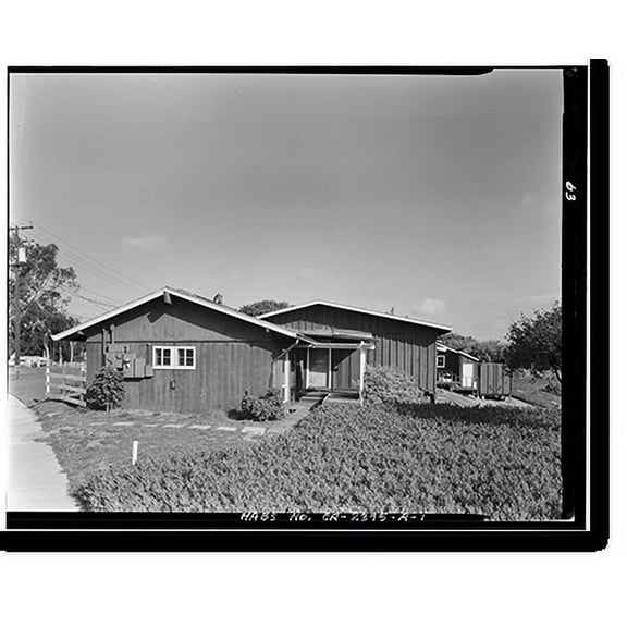Historic Print, Buffalo Ranch, Garage, 2418 MacArthur Boulevard, Irvine, Orange County, CA, 18" x 24"