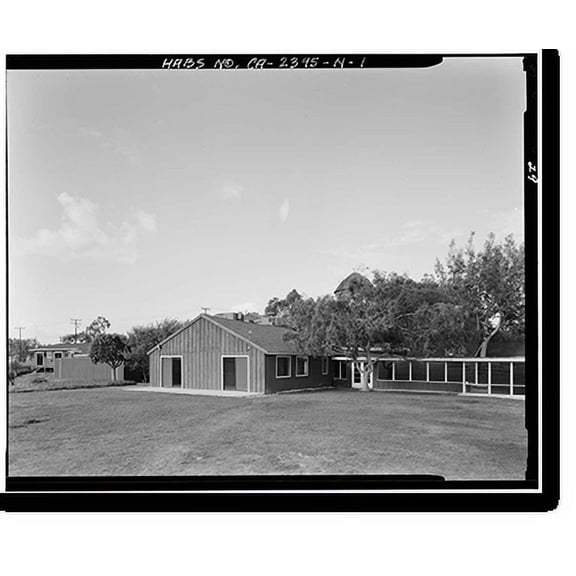 Historic Print, Buffalo Ranch, Lunch Room & Library, 2418 MacArthur Boulevard, Irvine, Orange County, CA, 16" x 20"