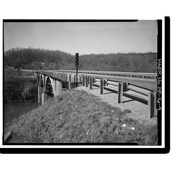 Historic Print, Buffalo River Bridge, Spanning Buffalo River on U.S. Highway 65, Marshall vicinity, Searcy County, AR - 4, 18" x 24"