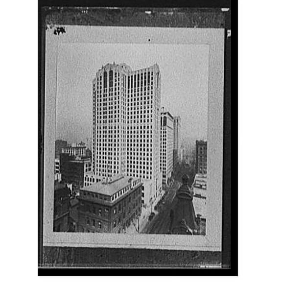 Historic Print, [Buhl building and Detroit cityscape], 18" x 24"