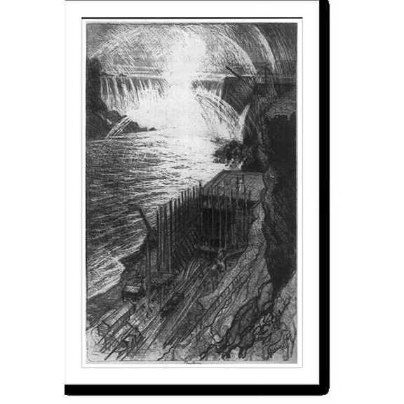 Historic Print, [Building a power house], 16" x 20"