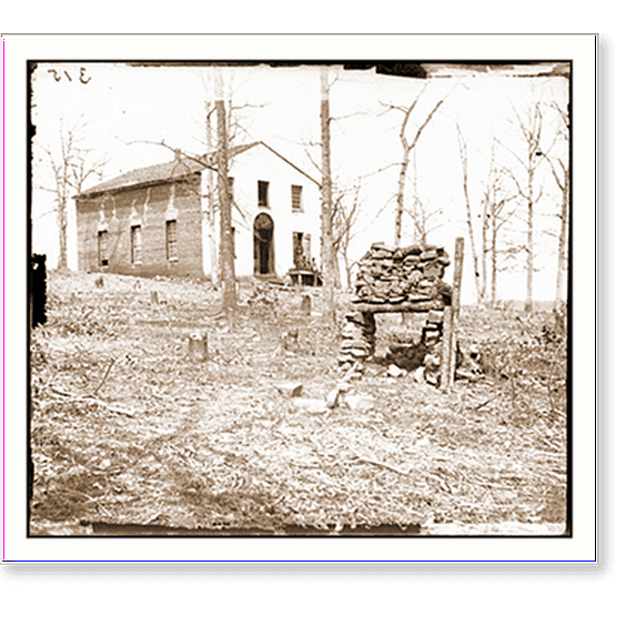 Historic Print, Bull Run Va. Sudley Church, 16" x 20"