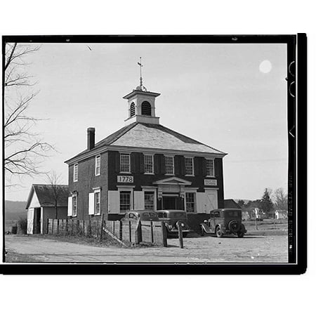 Historic Print, Bullet Hill School, U.S. Routes 6 & 202, Southbury, New Haven County, CT - 4, 16" x 20"
