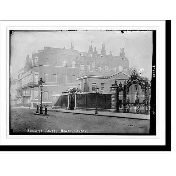 Historic Print, Burdett Coutts House, London, 16" x 20"