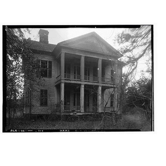 Historic Print, Burford House, County Road 33 vicinity, Camden vicinity, Wilcox County, AL, 16" x 20"