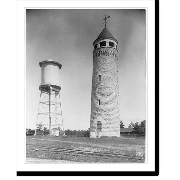Historic Print, Burlington, Vt.: Water tower, Fort Ethan Allen, 16" x 20"