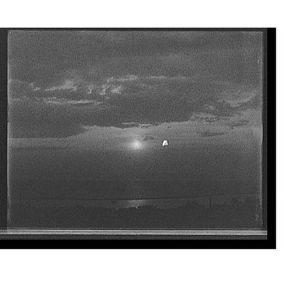 Historic Print, [Burlington, Vt., sunset sky across Lake Champlain], 18" x 24"