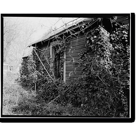Historic Print, Burned House, Directly North of 3344 Oak Valley Road, Atlanta, Fulton County, GA, 16" x 20"