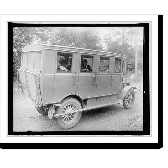 Historic Print, Bus, Washington and Leonardtown, July 1917, 16" x 20"