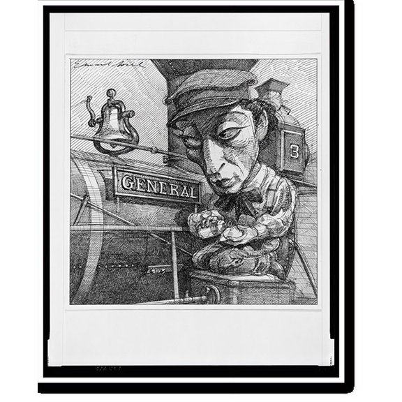 Historic Print, [Buster Keaton and The General"]", 18" x 24"