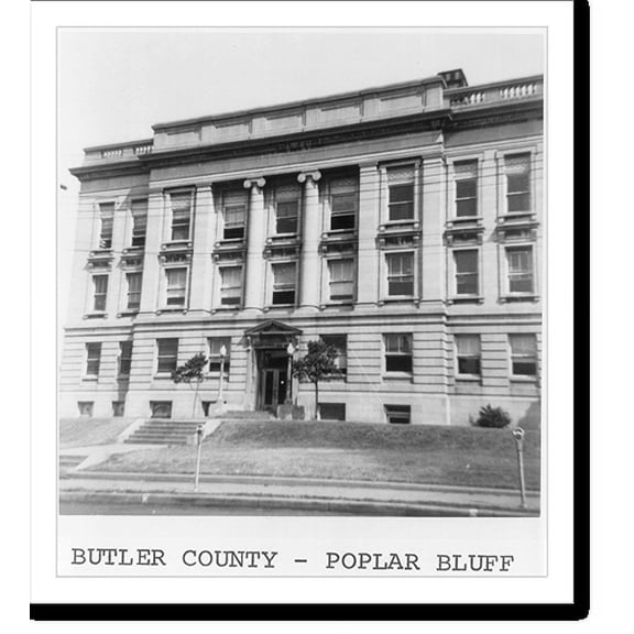 Historic Print, Butler County [Court House], Poplar Bluff, Mo., 18" x 24"