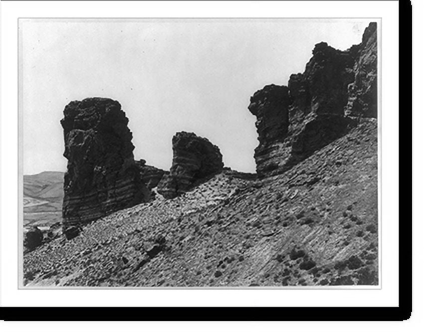 Historic Print, Buttes near Green River City, Wyoming.T. H. O'Sullivan