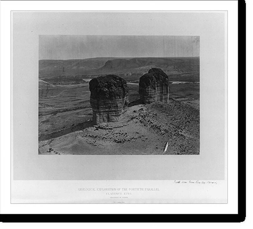 Historic Print, Buttes near Green River City, Wyoming.T. H. O'Sullivan