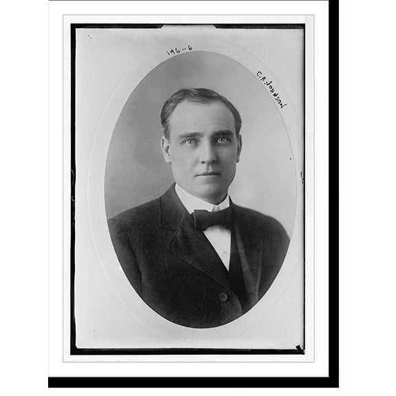 Historic Print, C.A. Johnson, cameo portrait, 18" x 24"