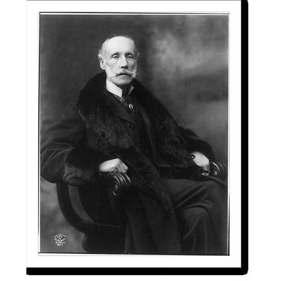 Historic Print, [C.A.P. Talbot, three quarters length portrait, seated, facing right; in fur-lined greatcoat, wearing horseshoe stickpin], 18" x 24"