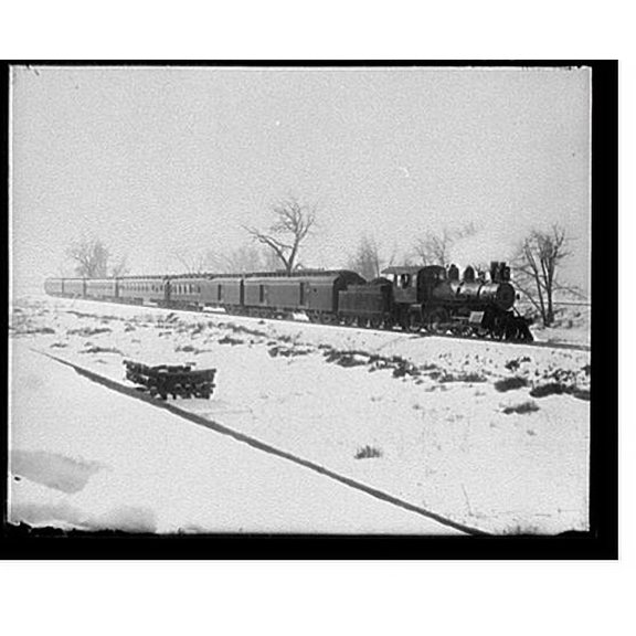 Historic Print, C.B. and I.R.R. train, 16" x 20"