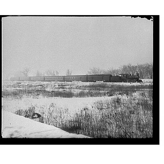 Historic Print, C.B. and I.R.R. train - 2, 16" x 20"