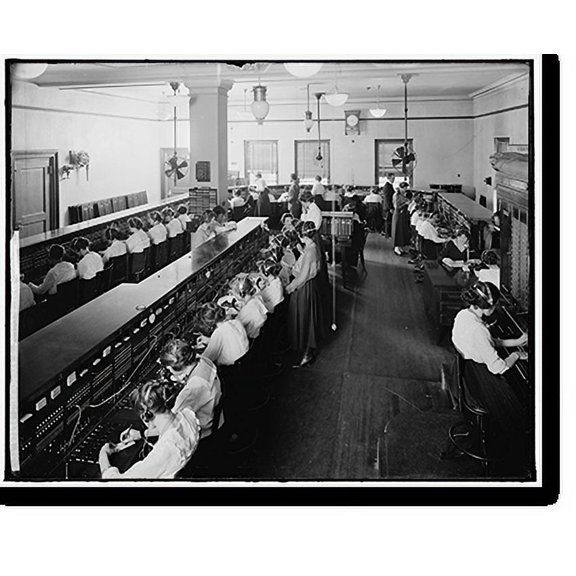 Historic Print, C & P TELEPHONE CO. SWITCHBOARDS, 16" x 20"