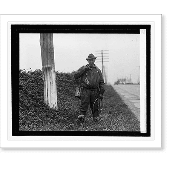 Historic Print, C&P Tel. Co. Lineman, 16" x 20"