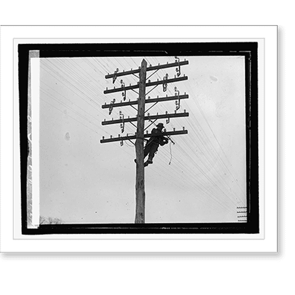 Historic Print, C&P Tel. Co. Lineman - 2, 18" x 24"