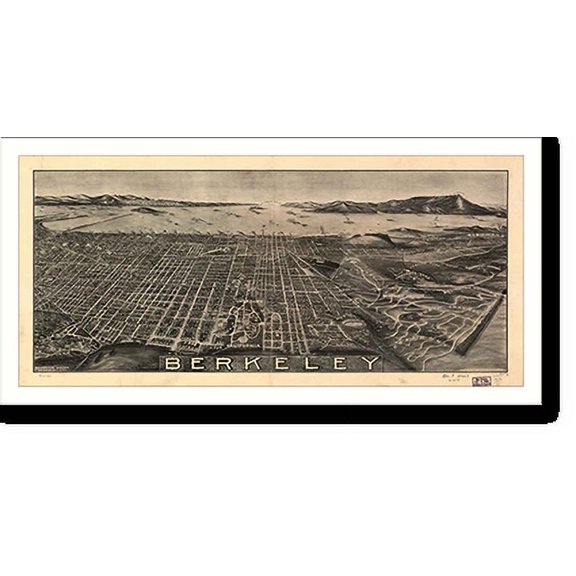 Historic Print, CA Berkeley 1909 MAP, 16" x 20"