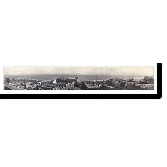 Historic Print, CA Long Beach 1908 PHOTO, Width 11" x Length 49"