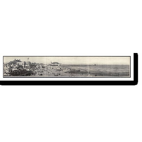 Historic Print, CA Long Beach 2 1908 PHOTO, Width 11" x Length 49"
