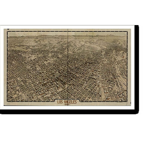 Historic Print, CA Los Angeles 1909 MAP, 18" x 24"