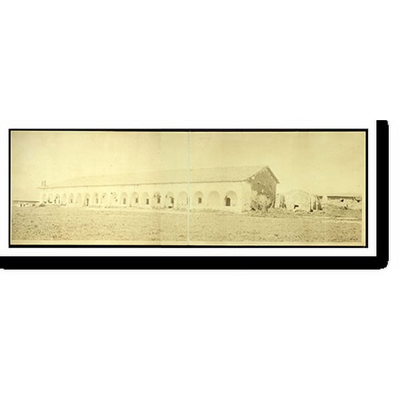 Historic Print, CA San Fernando Mission 1901 PHOTO, Width 11" x Length 49"