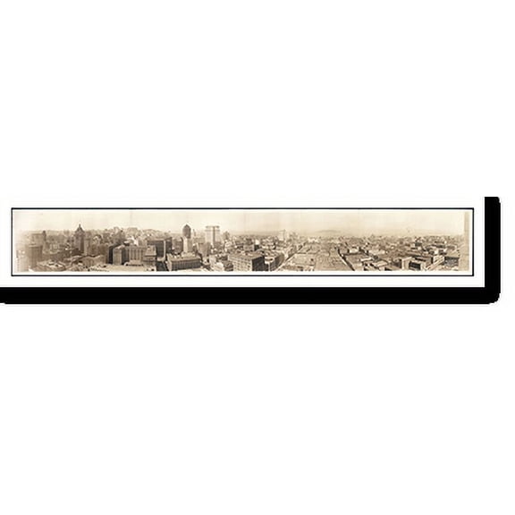 Historic Print, CA San Francisco 1925 PHOTO, Width 7" x Length 36"