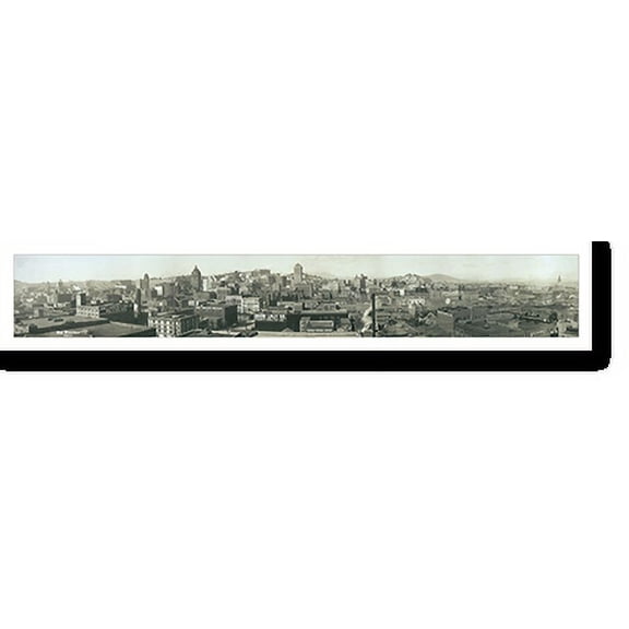 Historic Print, CA San Francisco California 1914 PHOTO, Width 11" x Length 49"