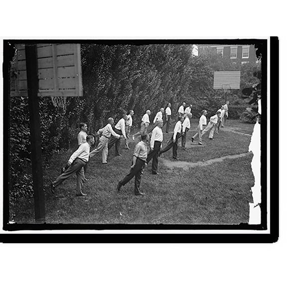 Historic Print, [CAMP, WALTER, I.E., EXERCISE SCHOOL. CABINET OFFICIALS EXERCISING WITH OTHER GOVT. OFFICIALS] - 5, 16" x 20"