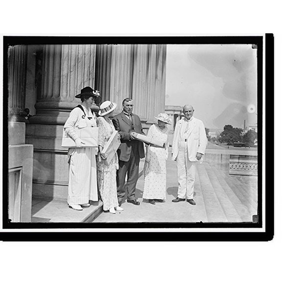 Historic Print, CLARK, CHAMP (JAMES BEAUCHAMP) REP. FROM MISSOURI, 1893-1895, 1897-1921. GROUP: CALLIE HOKE SMITH; GENVIEVE CLARK; JOSEPH JOHNSON; LUCY BURLESON; CHAMP CLARK, 18" x 24"