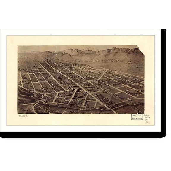 Historic Print, CO Fort Collins 1899 MAP, 18" x 24"