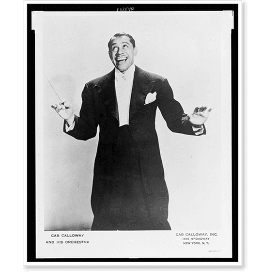 Historic Print, [Cab Calloway, three-quarters length portrait, standing, facing front, holding conductor's baton], 18" x 24"