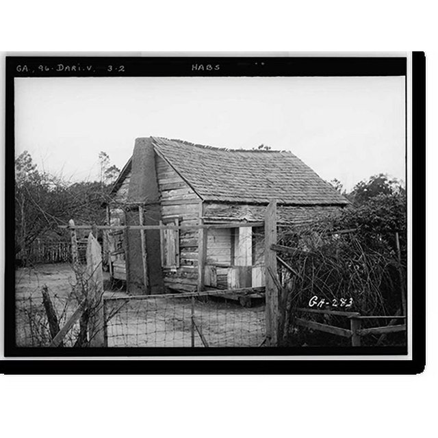 Historic Print, Cabin, Darien vicinity, McIntosh County, GA 2, 16" x