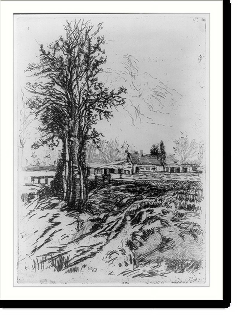 Historic Print, [Cabins in 86th St, N.Y., West of Central Park], 16" x