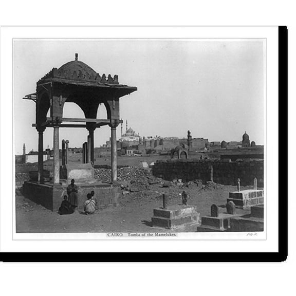 Historic Print, Cairo: Tombs of the Mamelukes, 18" x 24"