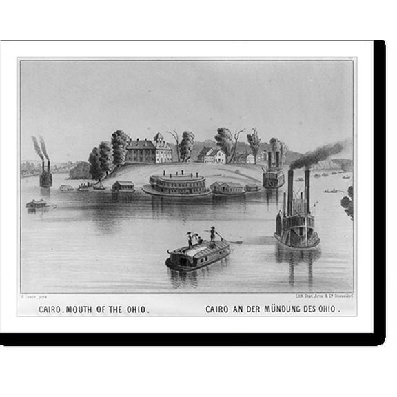 Historic Print, Cairo, mouth of the Ohio, 18" x 24"