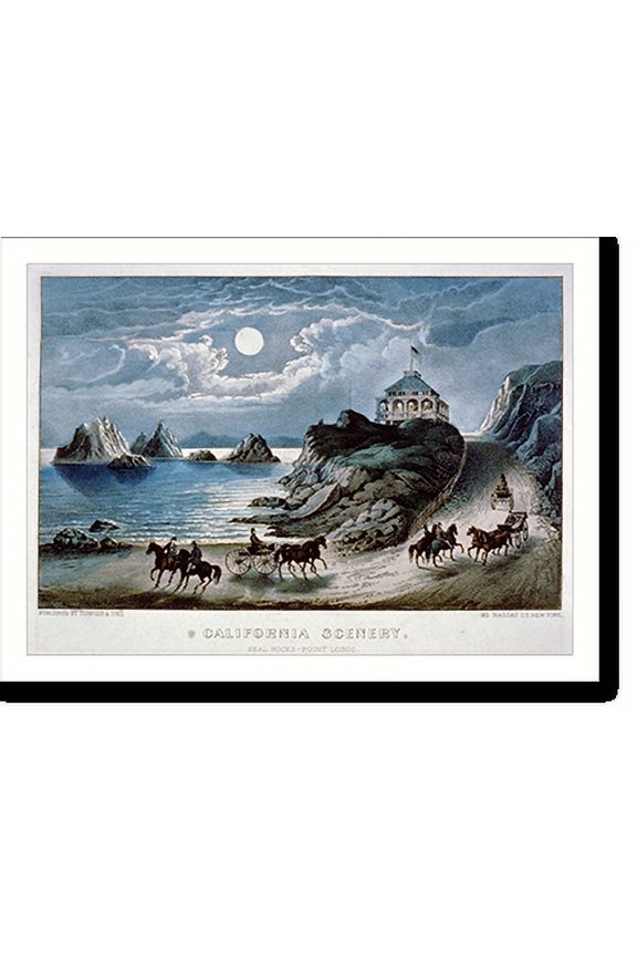 Historic Print, California scenery: Seal rocks-Point Lobos, 18" x 24"