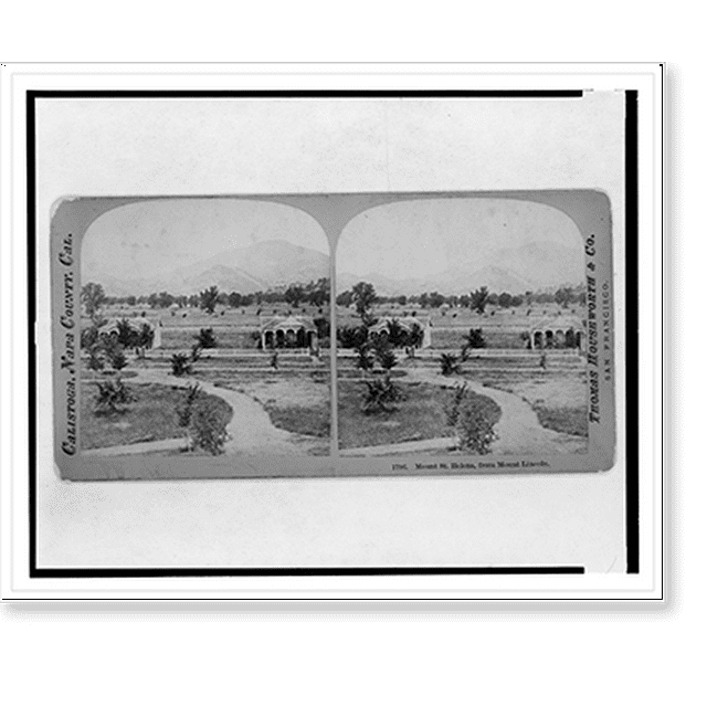 Historic Print, Calistoga Napa County, Cal. Mount St. Helena, from