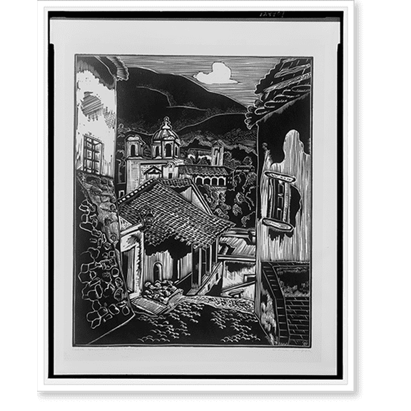 Historic Print, Calle Humboldt - Taxco.Carl Pappe., 16" x 20"