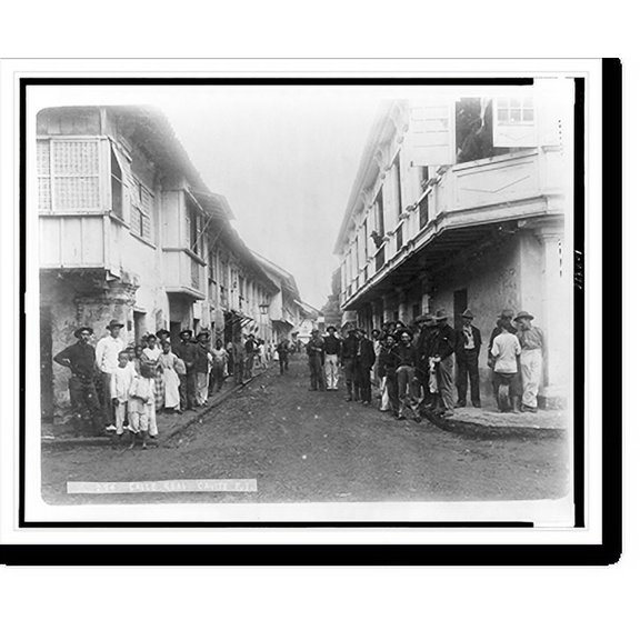 Historic Print, Calle Real, Cavite, P.I., 16" x 20"