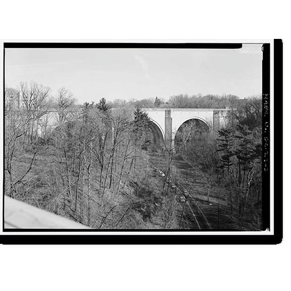 Historic Print, Calvert Street Bridge, Spanning Rock Creek & Potomac Parkway, Washington, District of Columbia, DC - 3, 18" x 24"