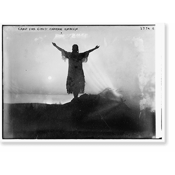 Historic Print, Camp Fire Girls campaign emblem, 16" x 20"