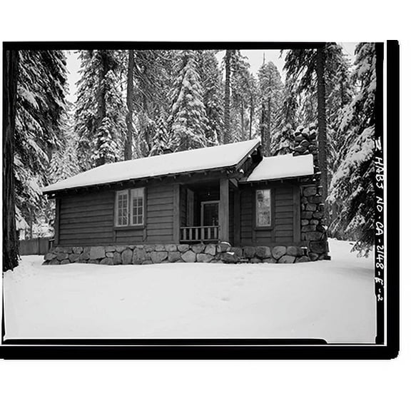 Historic Print, Camp Kaweah Historic District, National Park Service Residence No. 55, Giant Forest Village, Tulare County, CA - 2, 18" x 24"