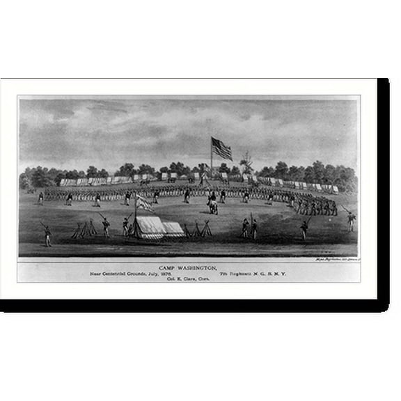 Historic Print, Camp Washington, near Centennial Grounds, July, 1876, 18" x 24"