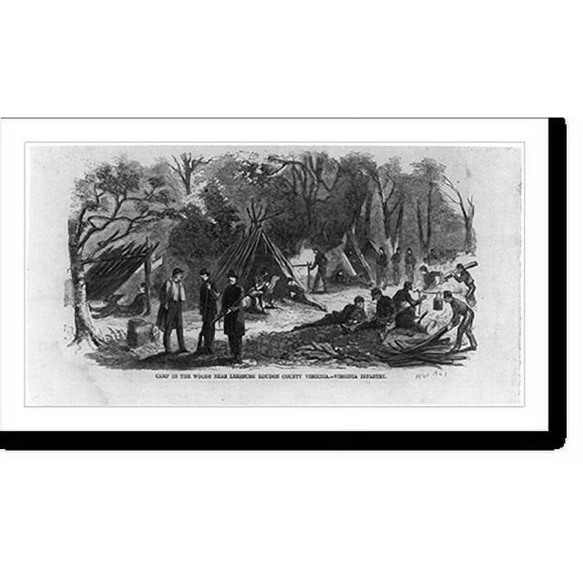 Historic Print, Camp in the Woods near Leesburg, Loudon [sic] County